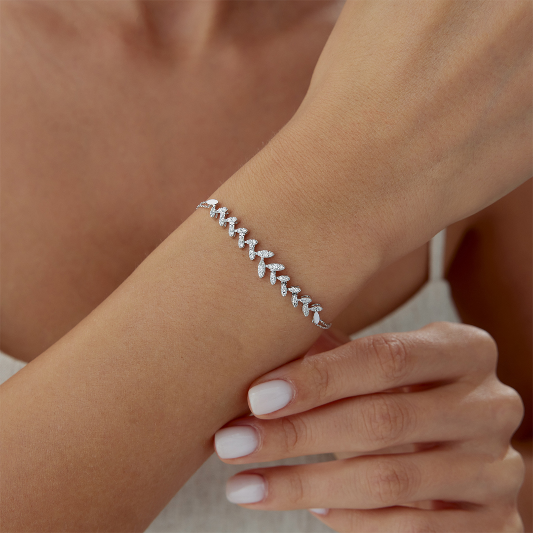 0.39 Karat Leaf Pırlanta Bileklik - 2