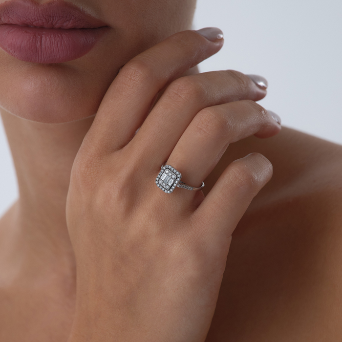 0.40 ct Baget Pırlanta Yüzük - Siempre (1)