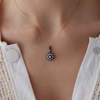 0.40 Ct Elmas Gül Kolye - Siempre