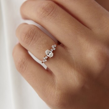 0.40 Ct Pırlanta Queen Oval Yüzük - Siempre