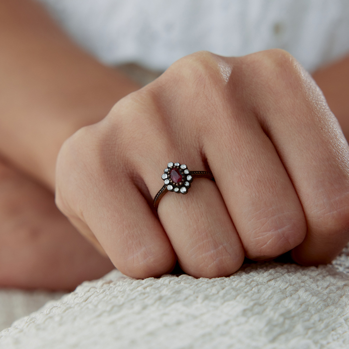 0.41 Ct Elmas Yakut Taşlı Yüzük - Siempre