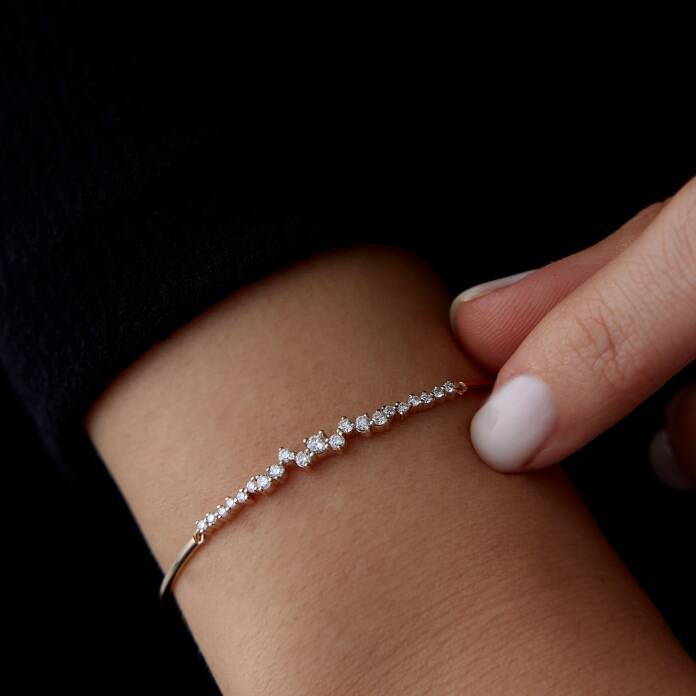 0.41 Ct Pırlanta Queen Kelepçe - 1