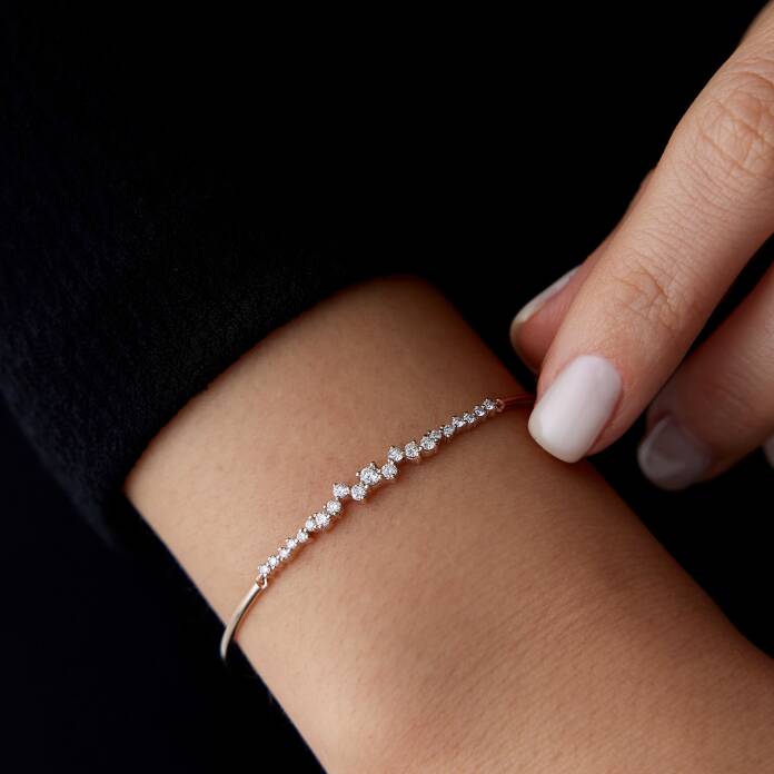 0.41 Ct Pırlanta Queen Kelepçe - 3