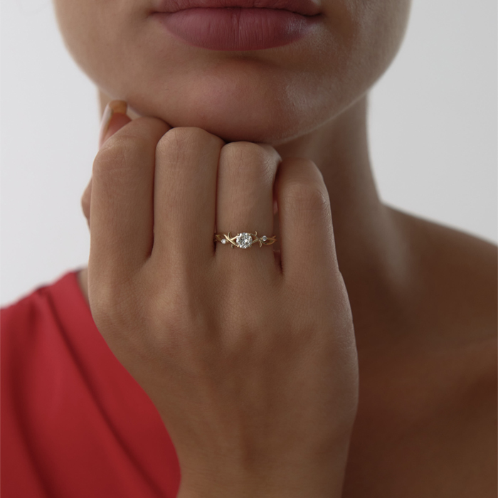 0.42 ct Dikenli Dal Pırlanta Yüzük - Siempre (1)