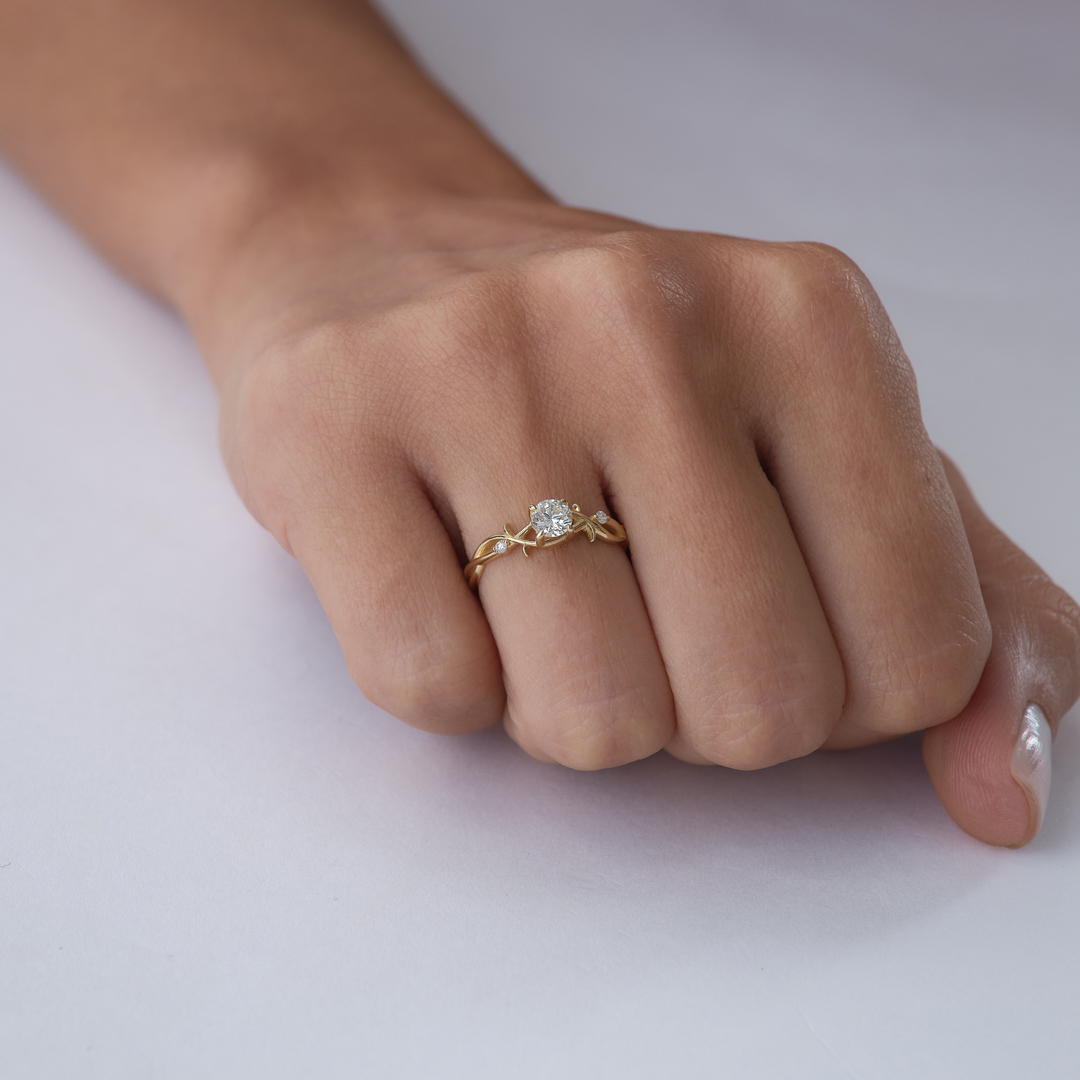 0.42 ct Queen Pırlanta Yüzük - 1