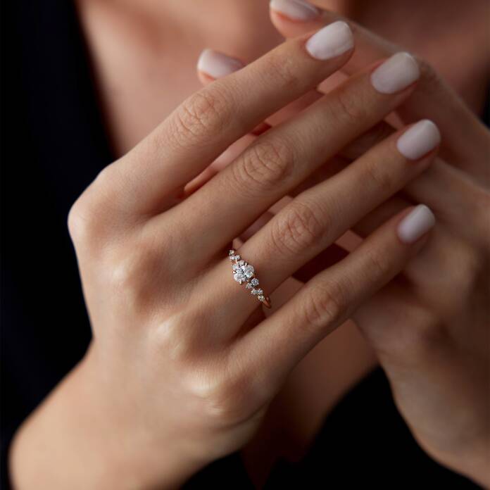 0.31Ct Pırlanta Louvre Oval Yüzük - 3