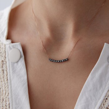 0.45 Ct Elmas Line Kolye - Siempre (1)