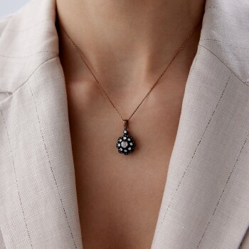 0.48 Ct Elmas Gül Kolye - Siempre