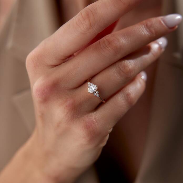 0.48 Ct Pırlanta Oval Yüzük - 1