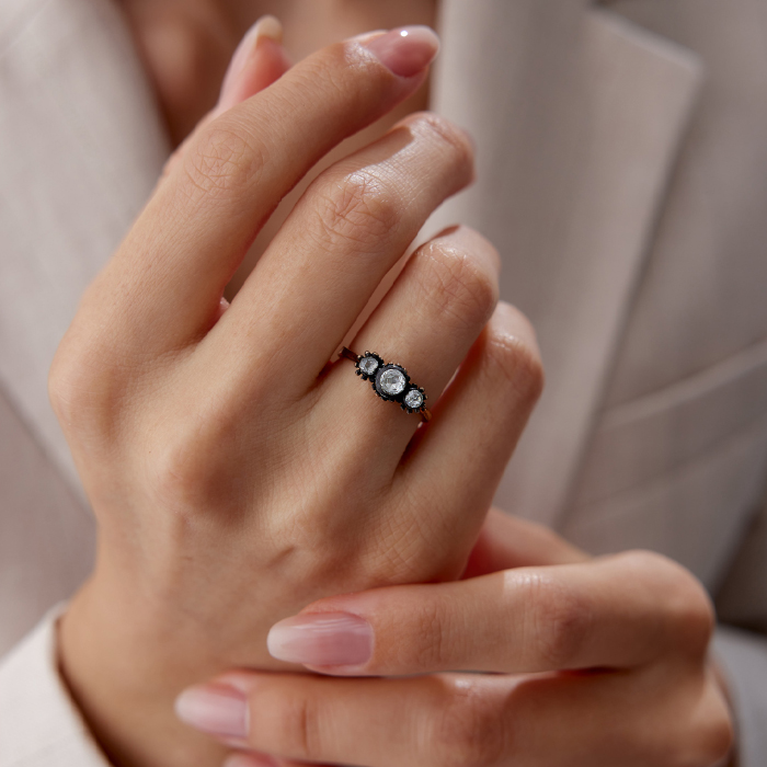 0.50 Ct Elmas Trio Yüzük - Siempre