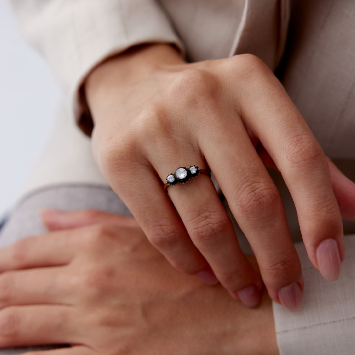 0.50 Ct Elmas Trio Yüzük - Siempre (1)