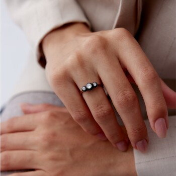 0.50 Ct Elmas Trio Yüzük - Siempre