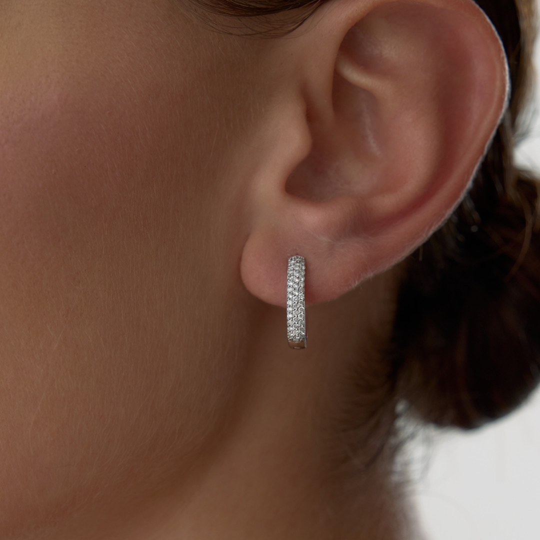 0.50 Ct Pırlanta Carine Küpe - 1