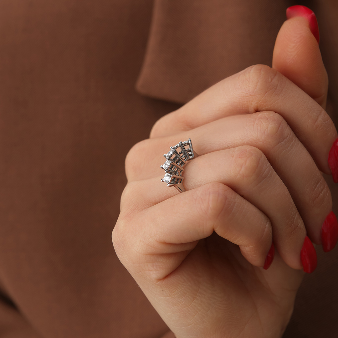 0.51 Karat Beştaş Pırlanta Yüzük - 3