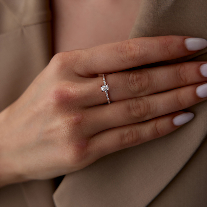 0.55 Ct Emerald Rea Yüzük - Siempre