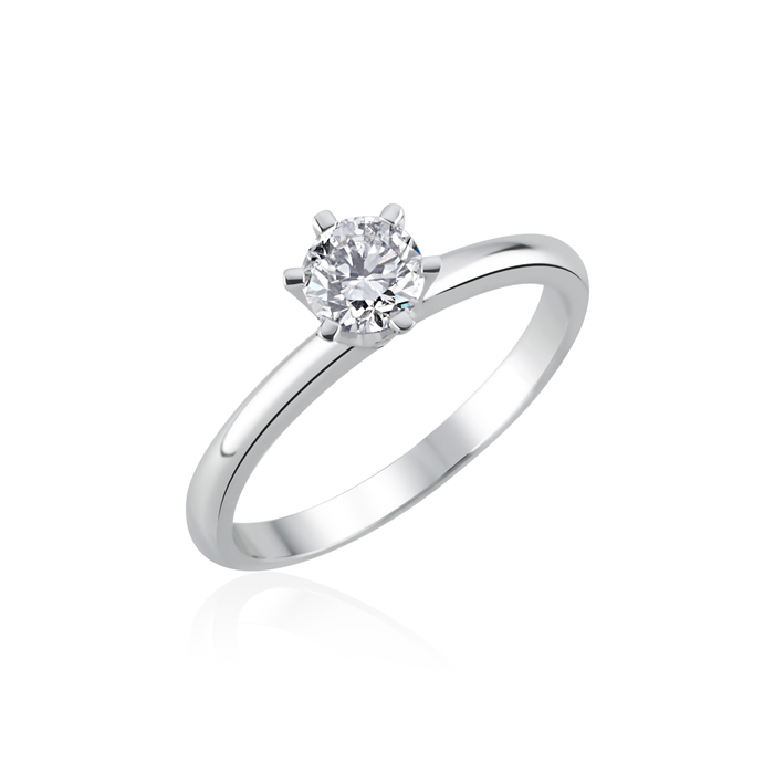 0.50 Ct HRD Sertifikalı Altı Tırnak Pırlanta Tektaş Yüzük - Siempre