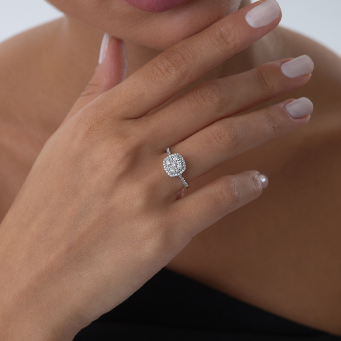 0.56 ct Princess Pırlanta Yüzük - Siempre