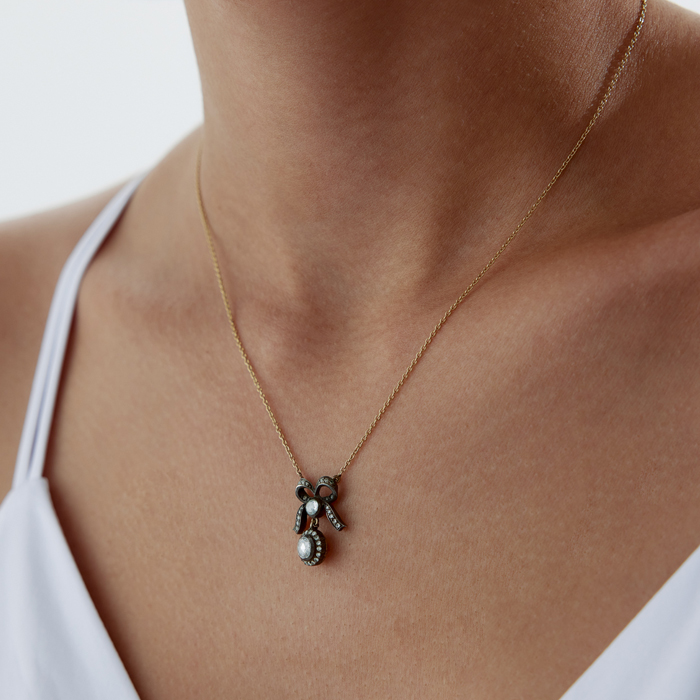 0.60 Ct Elmas Sallantılı Tektaş Kolye - Siempre (1)