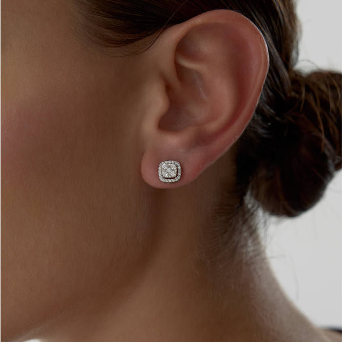 0.62 Ct Pırlanta Lira Baget Küpe - Siempre