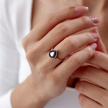 0.70 Ct Elmas Damla Yüzük - Siempre (1)