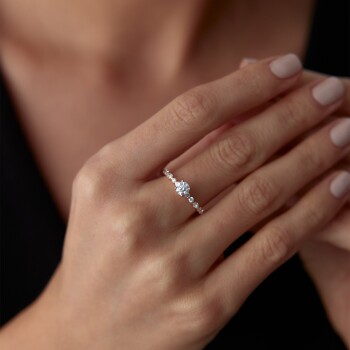 0.72 Ct Pırlanta Hemera Yüzük - 4