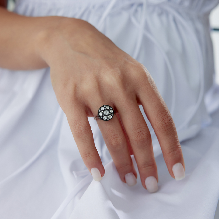 0.75 Ct Elmas Mozaik Yüzük - 1