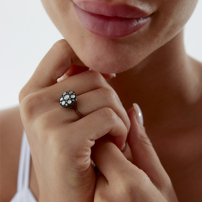 0.75 Ct Elmas Mozaik Yüzük - 2