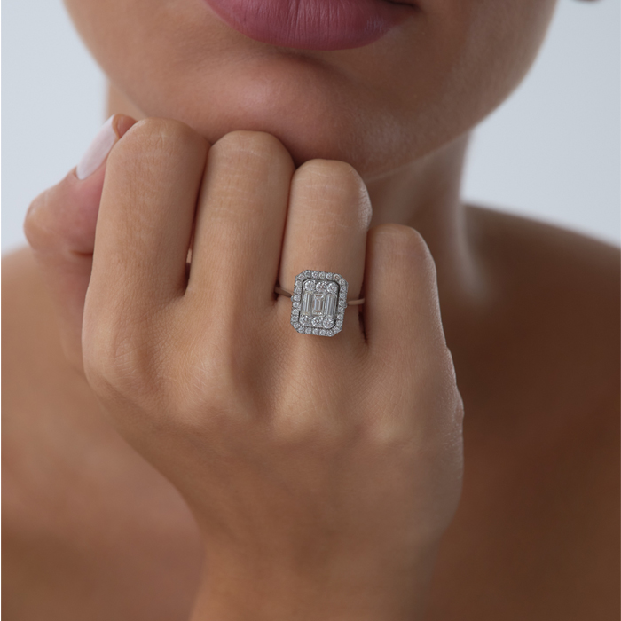 0.81 ct Baget Pırlanta Yüzük - Siempre