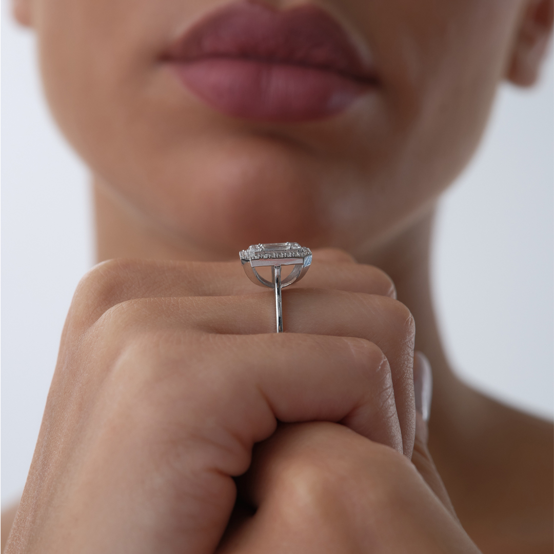 0.81 ct Baget Pırlanta Yüzük - 2