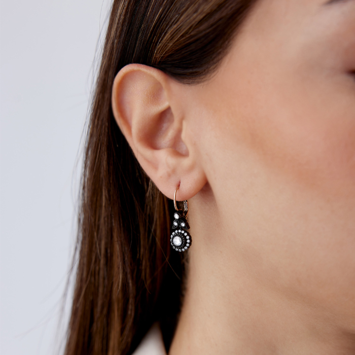 0.87 Ct Elmas Sallantılı Çiçek Küpe - Siempre