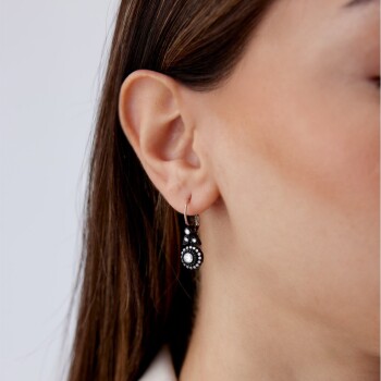 0.87 Ct Elmas Sallantılı Çiçek Küpe - Siempre (1)