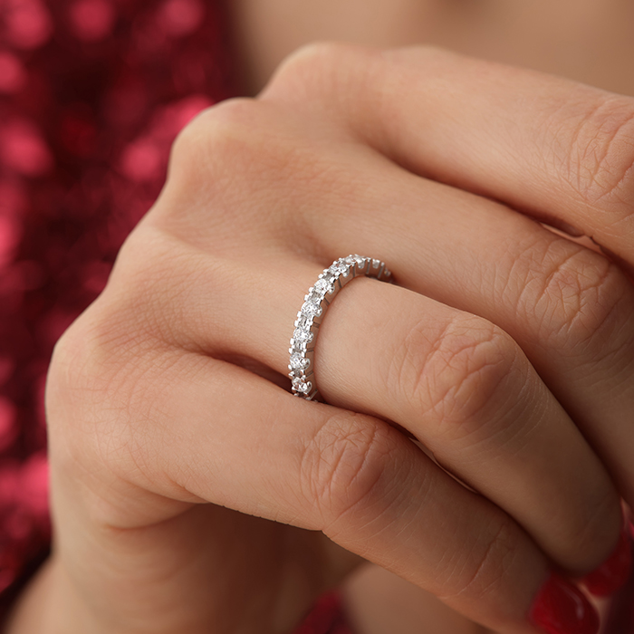 0.95 Karat Elegant Tamtur Pırlanta Yüzük - Siempre (1)