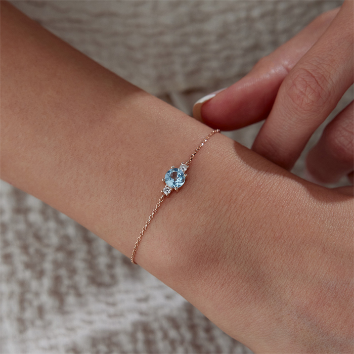 0.96 Ct Aqua Gleam Bileklik - 1