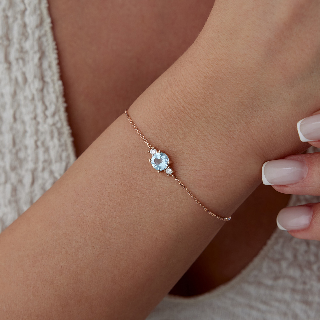 0.96 Ct Aqua Gleam Bileklik - 2