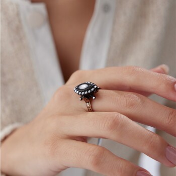 0.96 Ct Elmas Markiz Yüzük - Siempre (1)