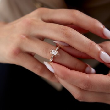 1.18 Ct Pırlanta Emerald Yüzük - Siempre