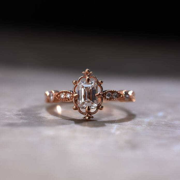 1.18 Ct Pırlanta Emerald Yüzük - 2