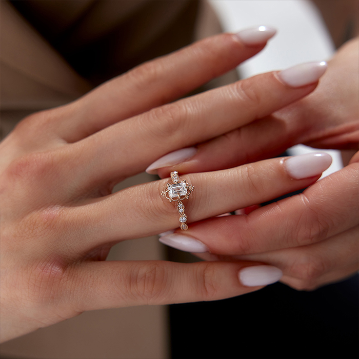 1.18 Ct Pırlanta Emerald Yüzük - Siempre (1)