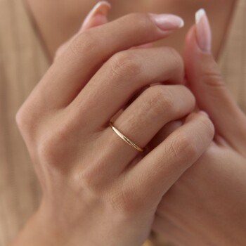 1.0 mm Hadde Düz Alyans - Tülay Alyans