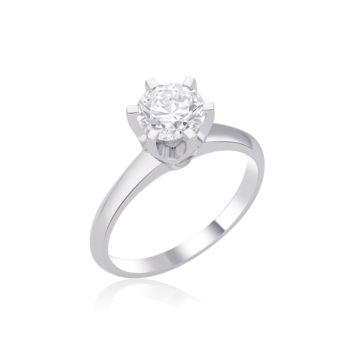 1.00 Ct HRD Sertifikalı Altı Tırnak Pırlanta Tektaş Yüzük - Siempre