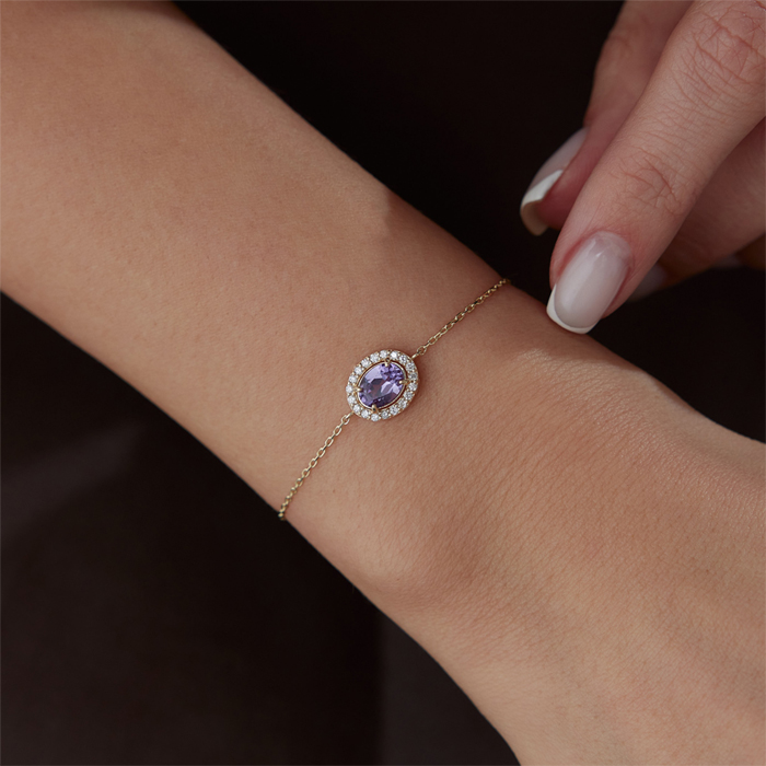 1.04 Karat Ametist Ties Bileklik - Siempre