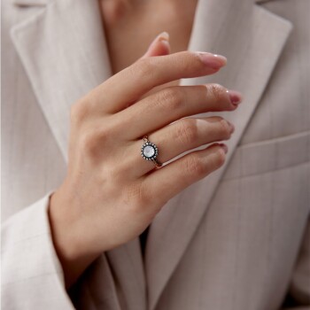 1.08 Ct Elmas Yuvarlak Yüzük - Siempre (1)