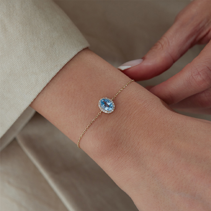 1.13 Karat Aqua Ocean Ties Bileklik - Siempre