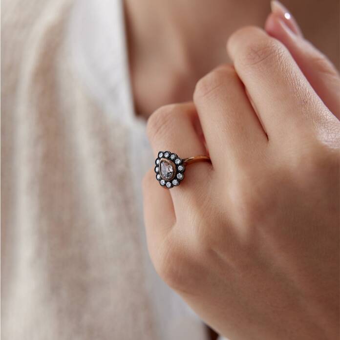 1.25 Ct Elmas Damla Yüzük - 2