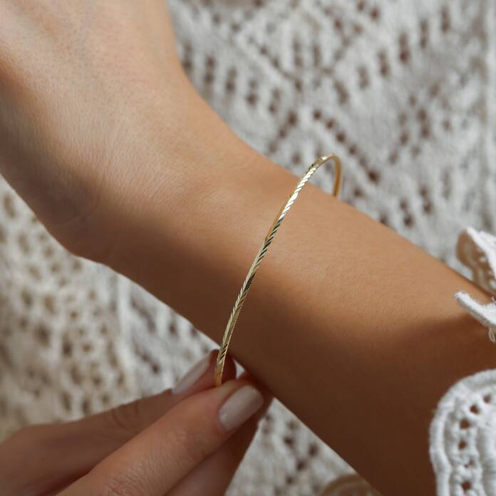 14 Ayar Altın Başak Ajda Bilezik - 1