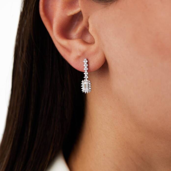 14 Ayar Altın Kavis Detay Baget Set - 3