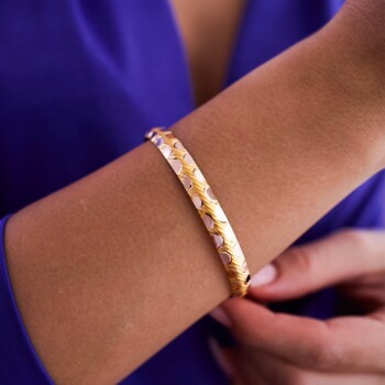 14 Ayar Altın Pul Bilezik - Duman