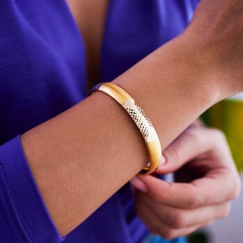 14 Ayar Altın Yılan Derisi Bilezik - Özkonak