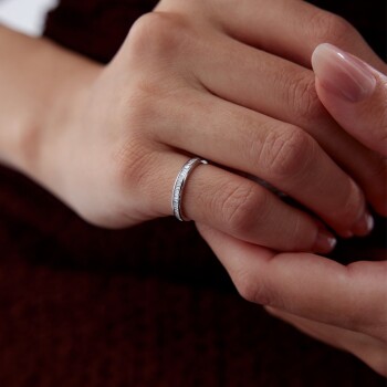 1.42 Ct Pırlanta Mini Baget Tamtur Yüzük - Siempre (1)