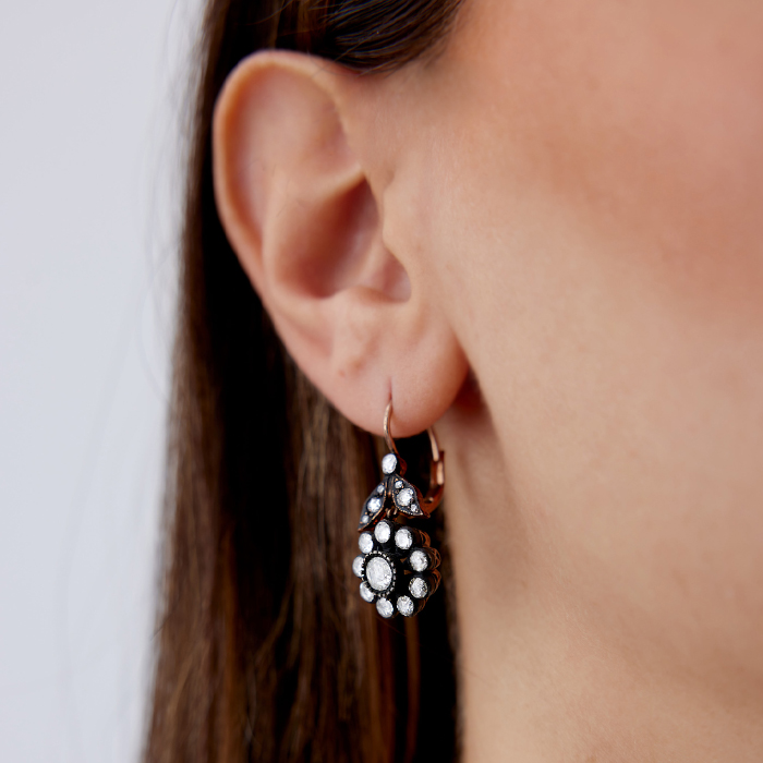 1.66 Ct Elmas Sallantılı Çiçek Küpe - Siempre (1)